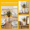 Spring Tabletop Decor – Artificial Sunflower Arrangement with Metal Milk Can Vase, Silk Sunflower & Daisy Faux Flower Centerpiece for Kitchen Table, Bathroom, Coffee Table & Farmhouse Home Décor (Yellow)